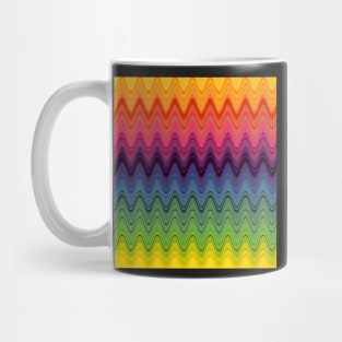 Rainbow waves pattern horizontal Mug